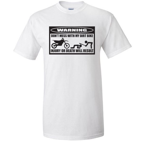 

2019 new casual cool tee shirt warning dont mess with my dirt bikes funny mens tees casual motocross t-shirts t-shirt