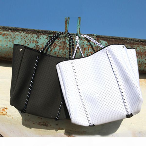 

new luxurious diving fabric neoprene breathable bag shoulder large-capacity brand casual tote bag handle bags shoulder bags cj191224