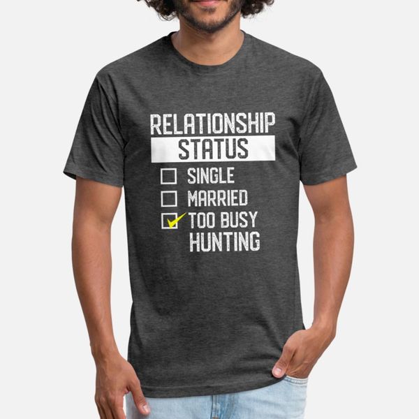 

relationship status hunting t shirt men knitted cotton s-xxxl outfit loose building summer style standard shirt