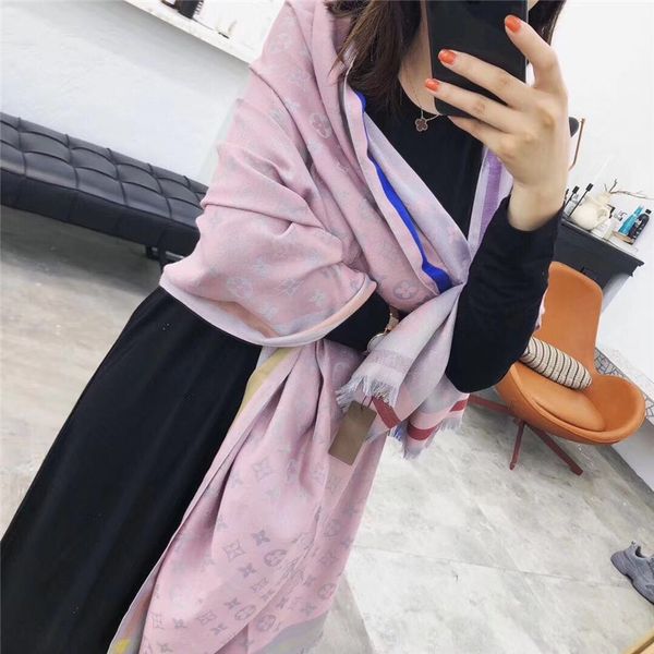 

2020 fahsion style spring summer women's bright gold yarn-dyed scarf shawl autumn soft scarf for women long scarves, Blue;gray