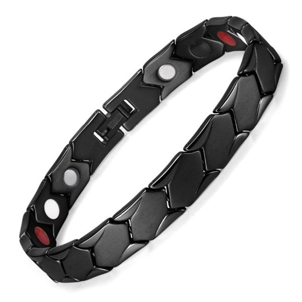 

new arrival titanium health care elements bracelet bangle for men magnetic black plated bracelets fashions jewelry