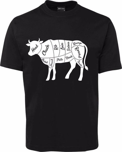 

men tees beef diagram meat graph gift present cow anima 3d t shirt funny casual t shirts printed t-shirt