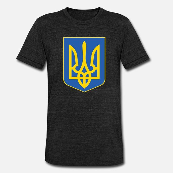 

ukraine national emblem high detail t shirt men character short sleeve crew neck novelty gift funny spring unique shirt