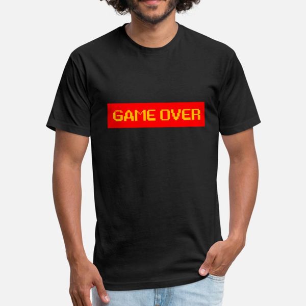 

game over t shirt men sunlight 100% cotton crew neck costume sunlight fashion summer novelty shirt
