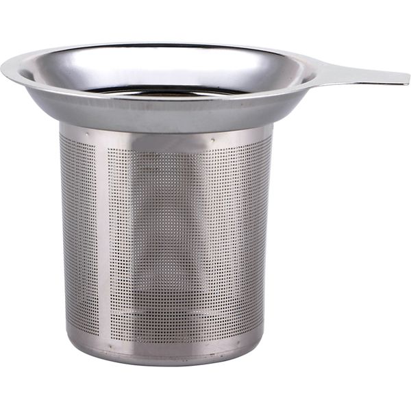 

reusable horn mouth tea strainer specular light stainless steel infuser filter