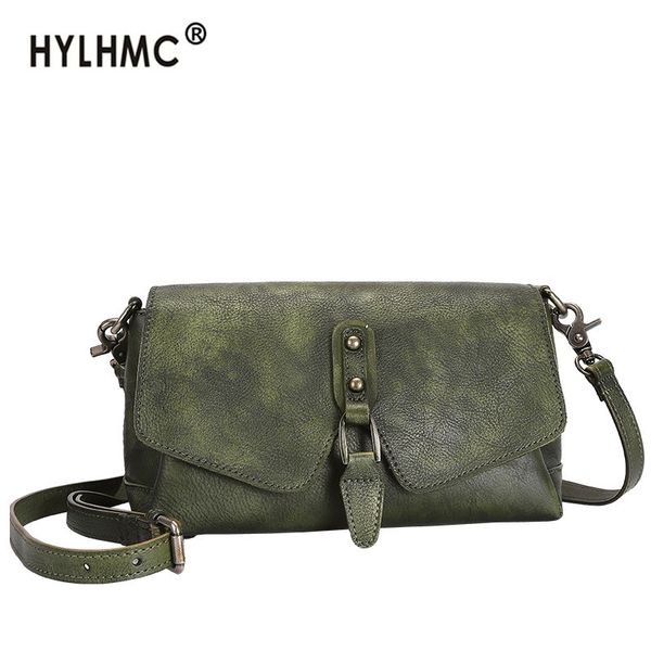 

2020 new niche vintage small bag women shoulder messenger bag female cowhide leahter fashion ladies messenger bags original soft