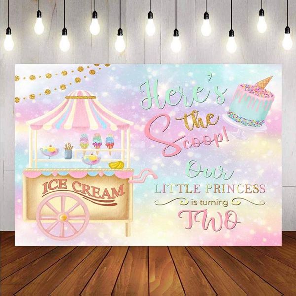 

neoback pgraphy background little princess baby ice cream cake decor birthday party pcall backdrop p studio banner