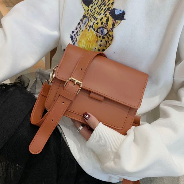

small solid color pu leather crossbody bags for women 2020 shoulder handbags female totes lady fashion cross body bag
