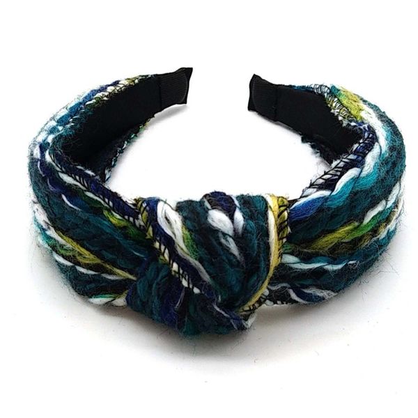 

woollen weave knotted headband for women hairbands multi color hair accessories for girls hair band print headbands