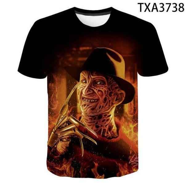 

summer freddy krueger jason and michael myers halloween 3d terror 3d print shirts anime graphic plus size men clothing