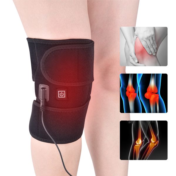 Pads joelho joelho infravermelho aquecida Brace Terapia Apoio Enrole Injury Cramps Arthritis Recuperação Hot alívio da dor para o transporte da gota CX200818