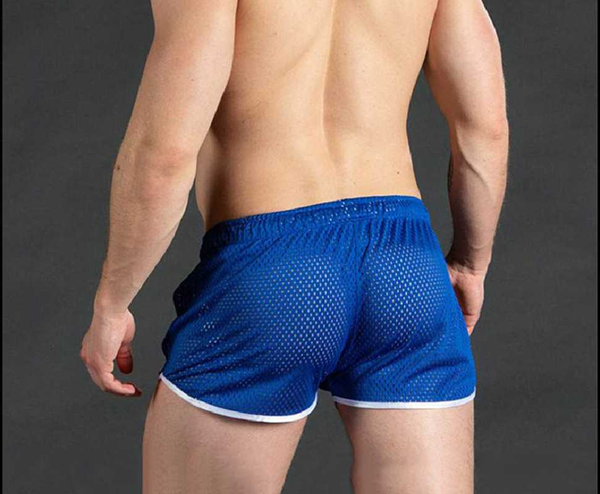 

bermuda shorts men's surfers mesh quick-drying breathable beach swim trunks male fitness sports charm three pants, White;black