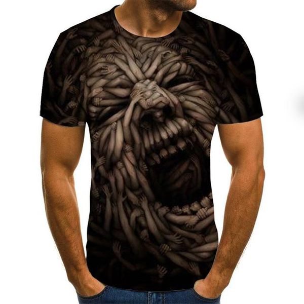 

skull head european and american style 3d print shirts graphic aesthetic aesthetic men clothing