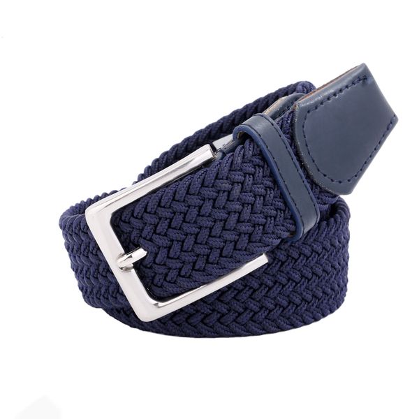 

сплава качества пряжки эластичного ceinture плетеной ткани пояса для унисекс, Black;brown