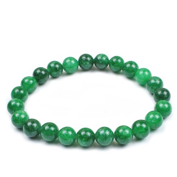 

charm green beads bracelet men natural stone healing beads bracelet women yoga buddha prayer jewelry 6mm 8mm 10mm 12mm, Golden;silver