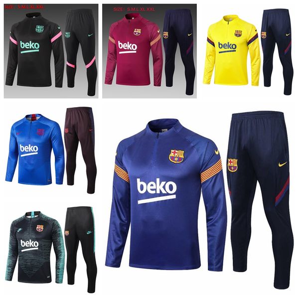 

20 21 men chandal barca tracksuit real madrid jerseys jacket 2020 2021 mens soccer tracksuit football training suit jogging, Gray;blue