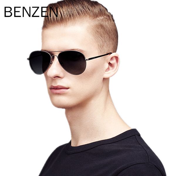 

benzen sunglasses men polarized pilot male sun glasses for driving vintage women shades eyewear uv 400 9091, White;black