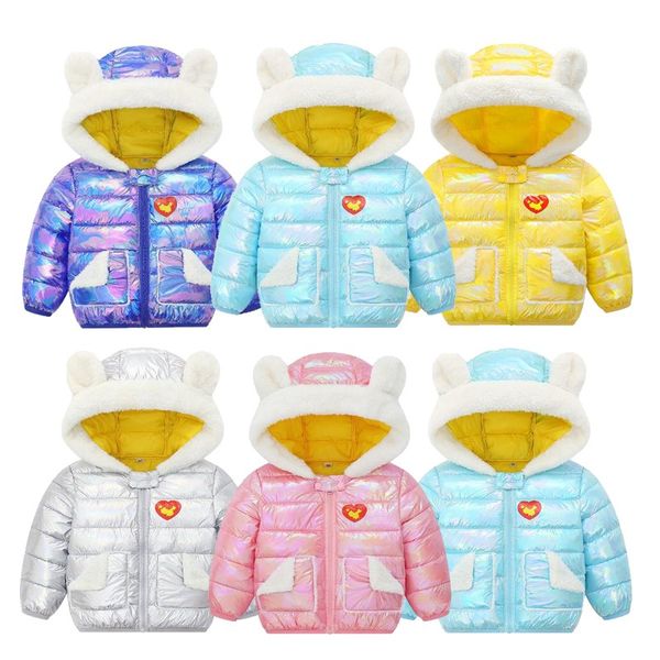

winter new children coats baby boys girls long sleeve with hooded cartoon warm clothes thin style zipper jackets 2020 new, Blue;gray