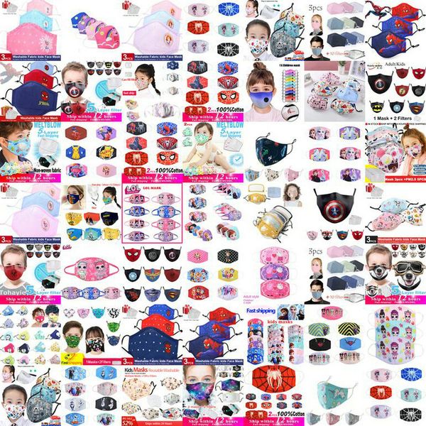 

3 дышащей маска удобного kid рот и защитных года 12 100styles для дышащий медведь лицо мультфильма дети многоразового хлопок prcuc, Blue