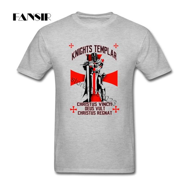 

rock t-shirts men male 100% cotton short sleeve knights templar guys brand clothing men t shirt