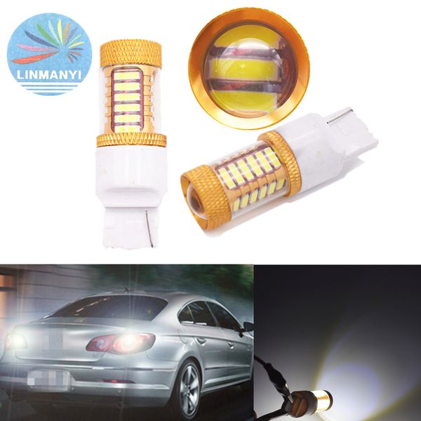 

2pcs 7440 car taillight t20 w21w 7440 7020 27smd super bright rear light brake light reversing lights turn signal lights white