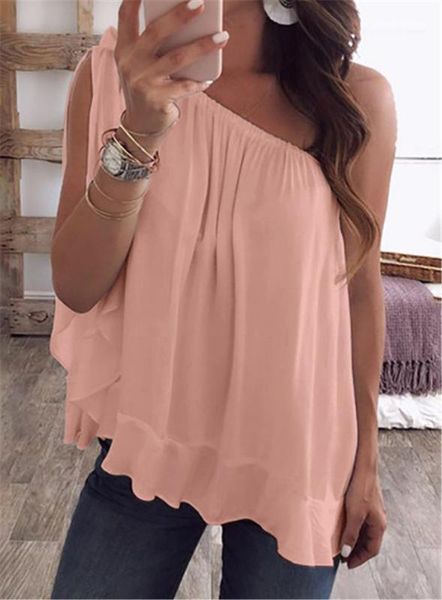 

size womens clothing candy color loose women summer tshirts solid color off shoulder ladies casual plus, White