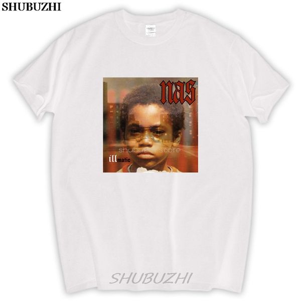

male t shirt summer brand pattern cotton t-shirt nas illmatic white t shirt sbz5198