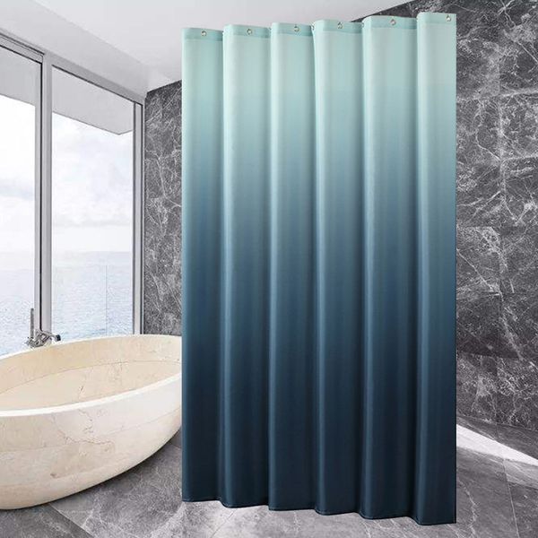 

bathroom mildew resistant waterproof shower curtain gradient color quick dry