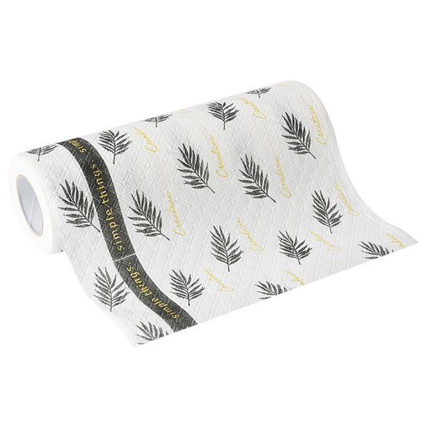 

30pcs/roll dish cloth non woven fabric kitchen cleaning restaurant plants print
