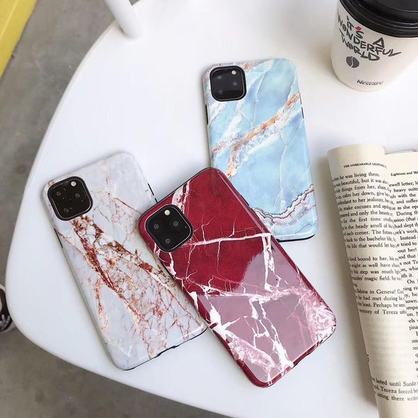 

cgjxsluxury phone case marble pattern for iphone 11 pro max xr xs max 8 7 plus back cover shell