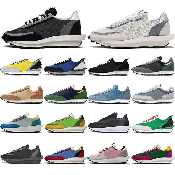 

new ldv waffle daybreak mens running shoes gusto pine white nylon black varsity blue university red women trainers sports sneakers eur 36-45, White;red