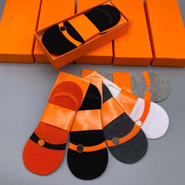 

Hxxmes Mens Socks 2020 New Fashion Sock Slippers Letters H with Stripe Pattern Haute Couture with 5 Pairs Boxed Best Sell lll207311