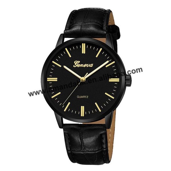 

fashion women bracelet business geneva watch men sport casual watches 646, Slivery;brown