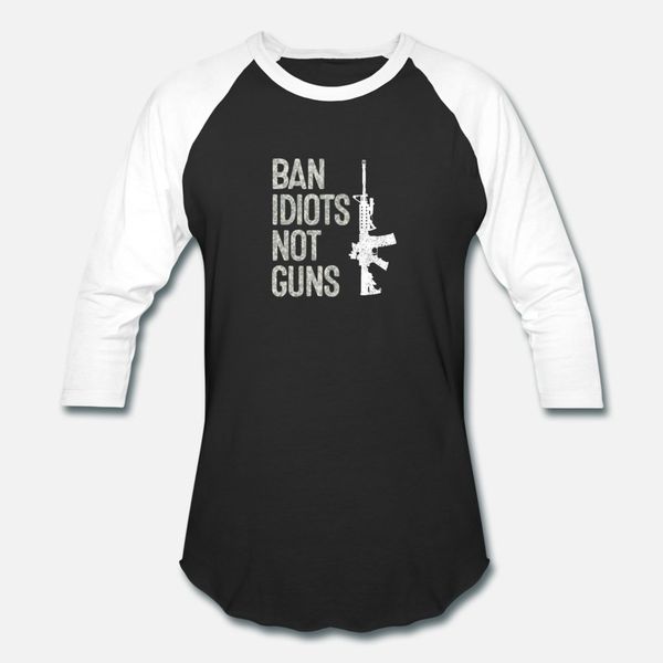 

2nd amendment pro gun ar15 ban idiots not guns t shirt men sunlight cotton o-neck leisure sunlight authentic spring original shirt