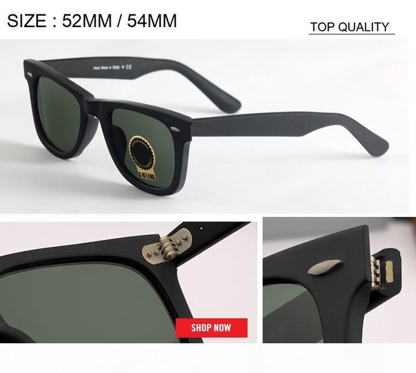 

wholesale new arrival vintage square 52mm 54mm women sunglasses uv400 designer brand orignal retro glass lens sun glasses 2140 gafas, White;black