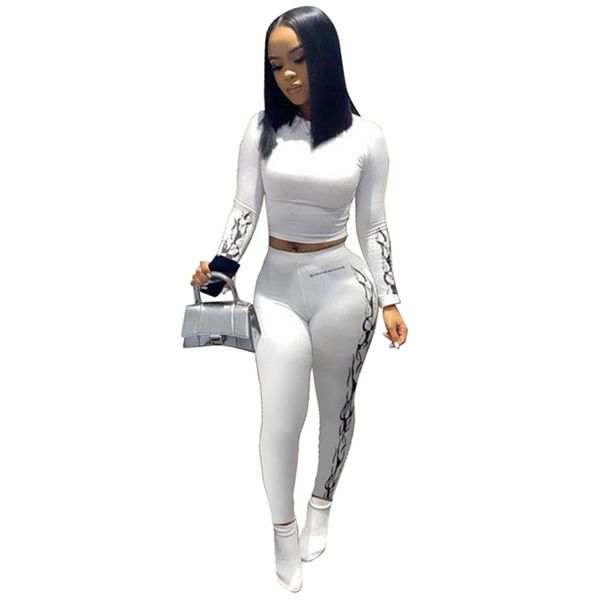 

new arrival casual long sleeve print pant two piece set l284395, Gray