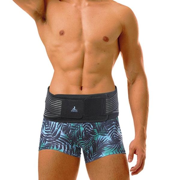 

belt adjustable back support relieve inflammation and waist slip sports accessories joint training belt for gym running riding, Black;blue