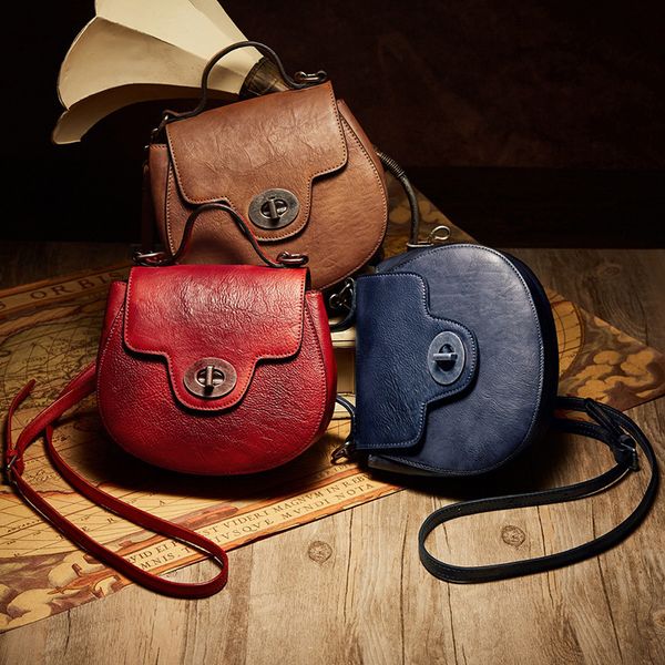 

cow leather single shoulder slanting women bag 2020 new brands luxury fashion vintage lock buckle flip cover lady's handbag