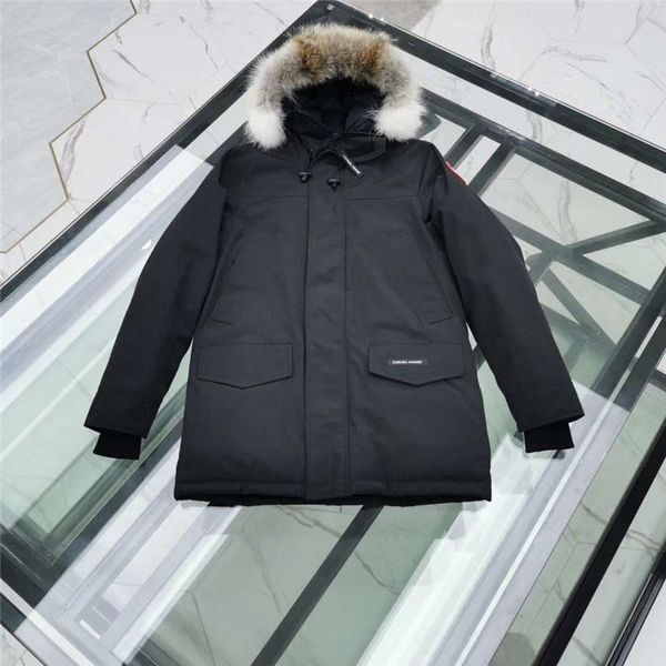

13style марка mens пуховик ветер спецодежда верхняя одежда мода новый стиль parka вниз куртки утолщение дизайнер открытый теплая зима пальто, Black