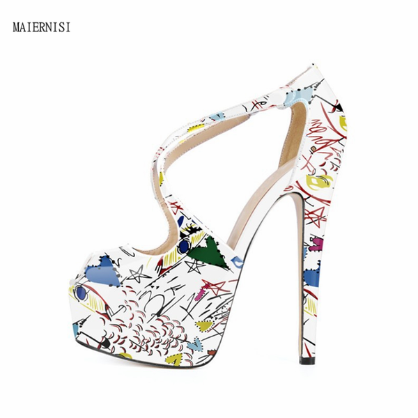 

bbzai new pattern superior quality explosive money super high heel nightclub ladies shoes 12cm thin heel waterproof 5cm 3-13 14, Black