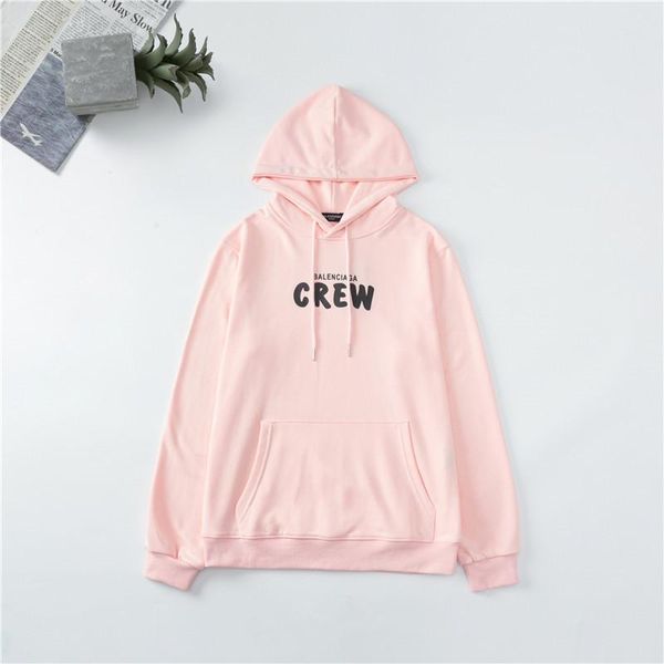 

new men's classic paris flag crown embroidery hooded sweatshirt men women street pullover hoodies autumn winter sweater 2020, Black