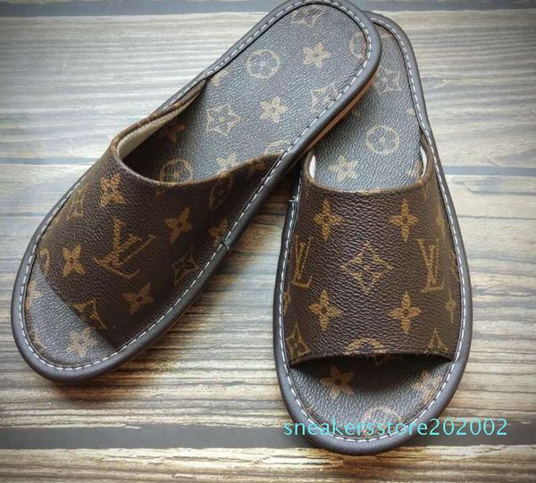 

2020 new arrivals mens womens summer sandals beach slide casual slippers ladies comfort shoes print leather flowers bee 36-46c5 s02, Black