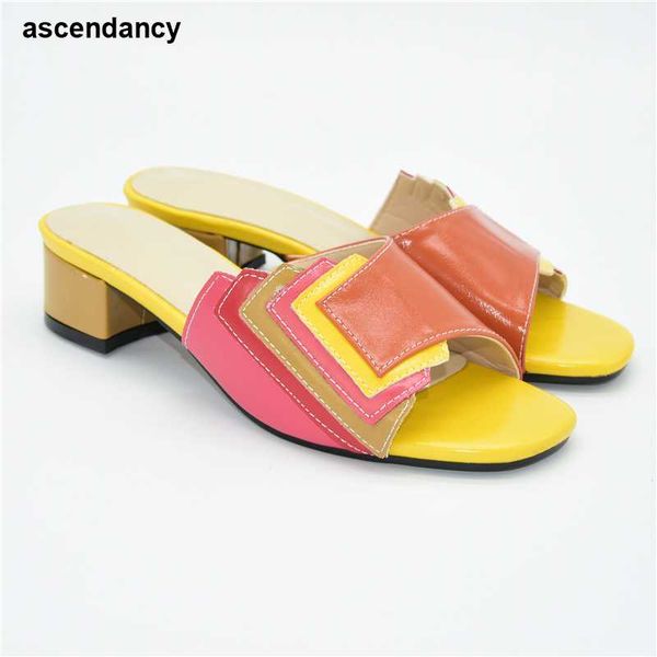

spring summer yellow colors without bag pumps super mids heels italian women wedding for party ladies sandals summer slippers, Black
