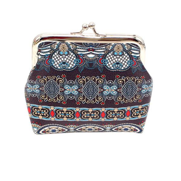 

women printing character leather wallet coin purse card holders retro design coin purses for teenager pocket purses gift