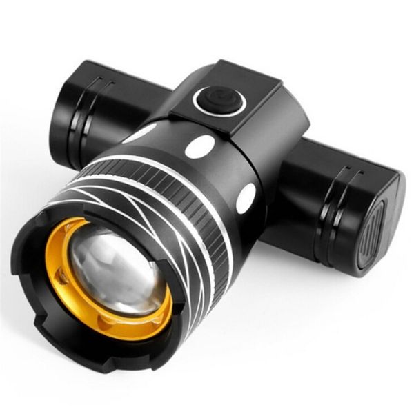 

bike lights t6 led bicycle light front lamp outdoor zoomable torch headlight usb rechargeable built-in battery