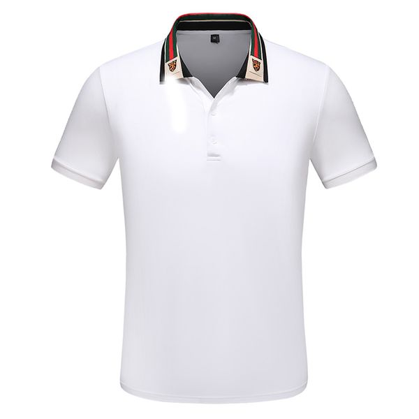 

2020new luxuryt designers t-shirt for men stripe fashion poloshirt shirt men high street snake little bee tiger print mens polo shirt, White;black
