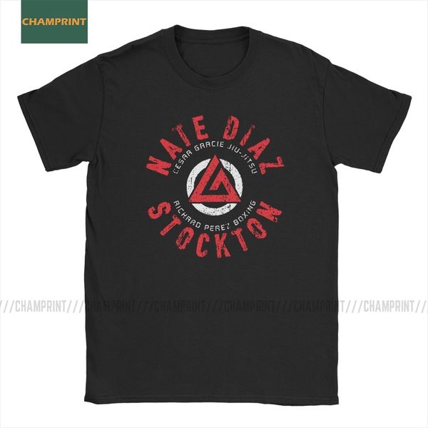 

men's nate diaz t shirts mma nate sport stockton brothers fighter boxing cotton cool short sleeve tees plus size t-shirt