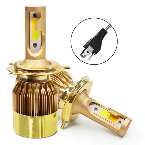 

1set *c6 h7 car headlight led cob 72w c6 led headlight h7 7600lm for car light 6000k