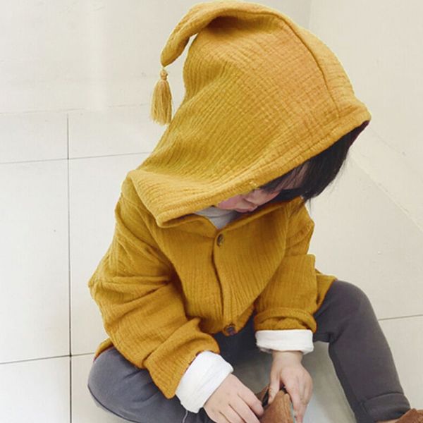

новые дети baby girl моды с капюшоном пальто cute solid color длинные рукава весна осень вскользь верхняя одежда hot, Blue;gray