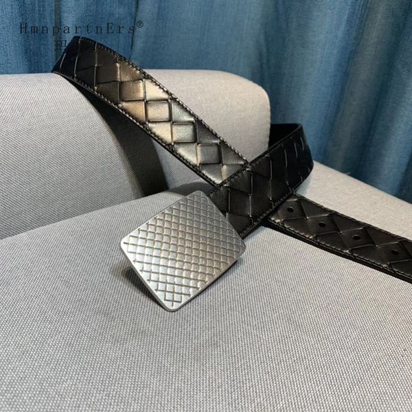

hmn partn ers new women belt 2020 fashion luxury cowskin genuine leather belts alloy buckle cowhide strap belt, Black;brown